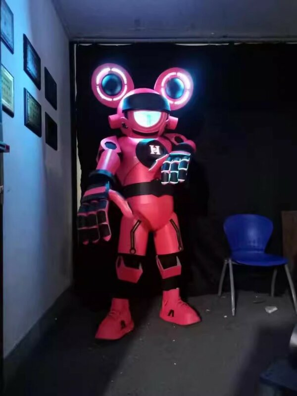 Kostium robota Led świecący pokaz spektakl taneczny dla światła Led do klubu nocnego rozświetlają kostiumy kostiumy do tańca kombinezon robota Led