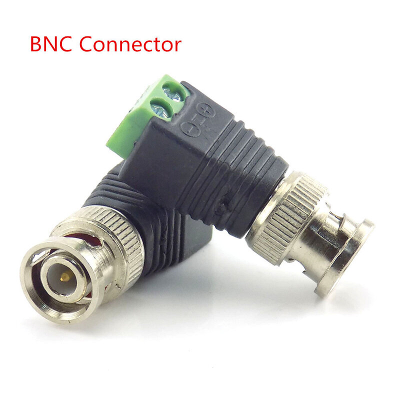 DC Conector BNC Poder Masculino Feminino Plug Adapter, CCTV Video Balun System, Coaxial de Segurança, CAT5 para Câmera, Faixa LED, H10, 12V
