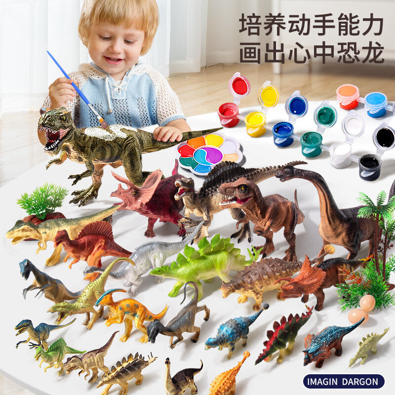 恐竜の落書きのおもちゃ,DIY動物の絵,クラフトペイントのセット,アートキット,誕生日プレゼント,フェスティバル