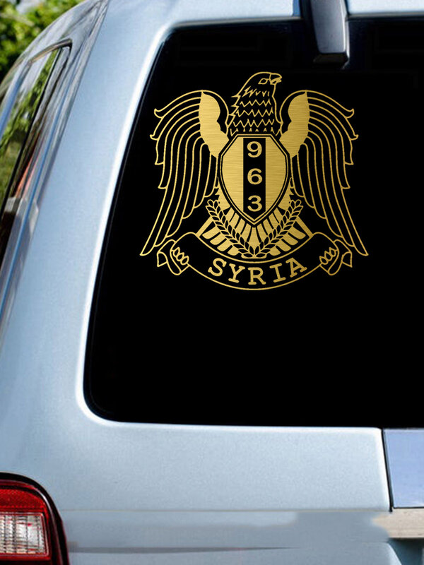V1777 # Vinyl Aufkleber Wappen von Syrien 963 Aufkleber wasserdichtes Zubehör auf Stoßstange Heckscheibe Laptop