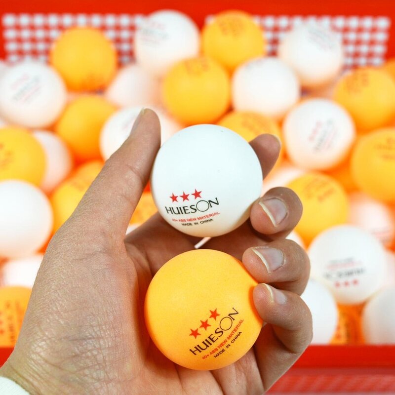 Huieson-pelotas de plástico ABS para tenis de mesa, pelotas de Ping Pong para entrenamiento de partido, 3 estrellas, 2,8g, 40 + mm, nuevas
