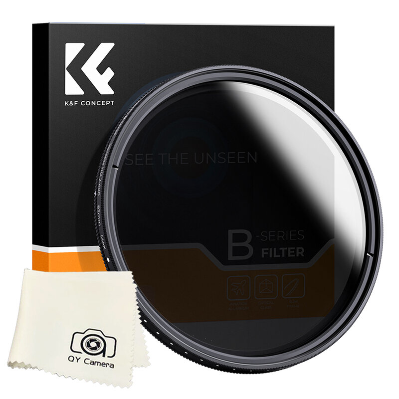 K & F Concept 가변 ND 필터, ND2 ND400, 9 스톱 B 시리즈, 67mm, 58mm, 82mm, 37mm, 40.5mm, 43mm, 46mm, 49mm, 52mm, 55mm, 77mm, 62mm, 72mm