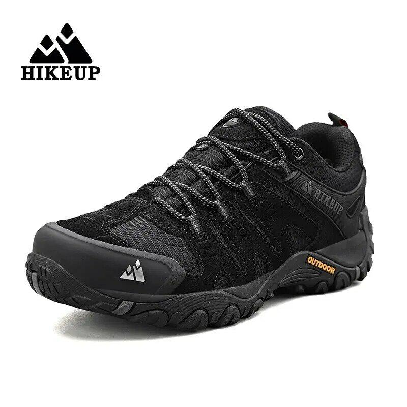 HIKEUP-Sapatos de Caminhada em Camurça Masculina, Resistente ao Desgaste, Exterior, Trekking, Caminhada, Caça, Tênis Táticos