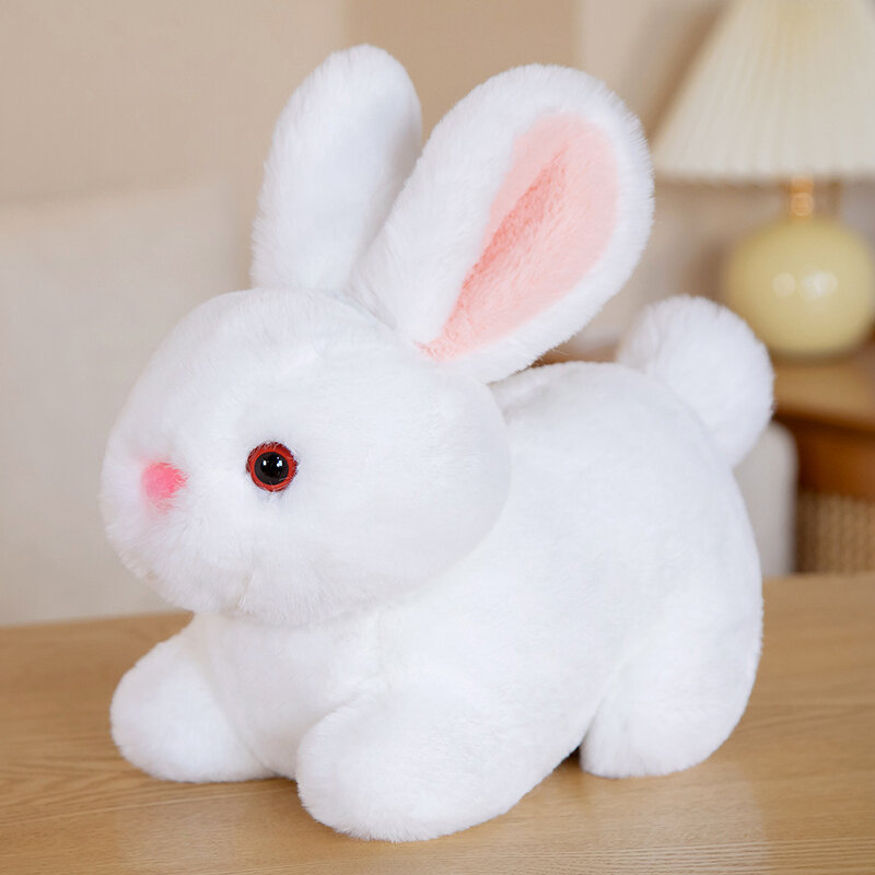 1Pcs Rabbit Doll Fluffy Rabbit Plush Toy Lifelike Bunny Doll Soft Stuffed Animal Pendant Birthday Gift For Children Kids