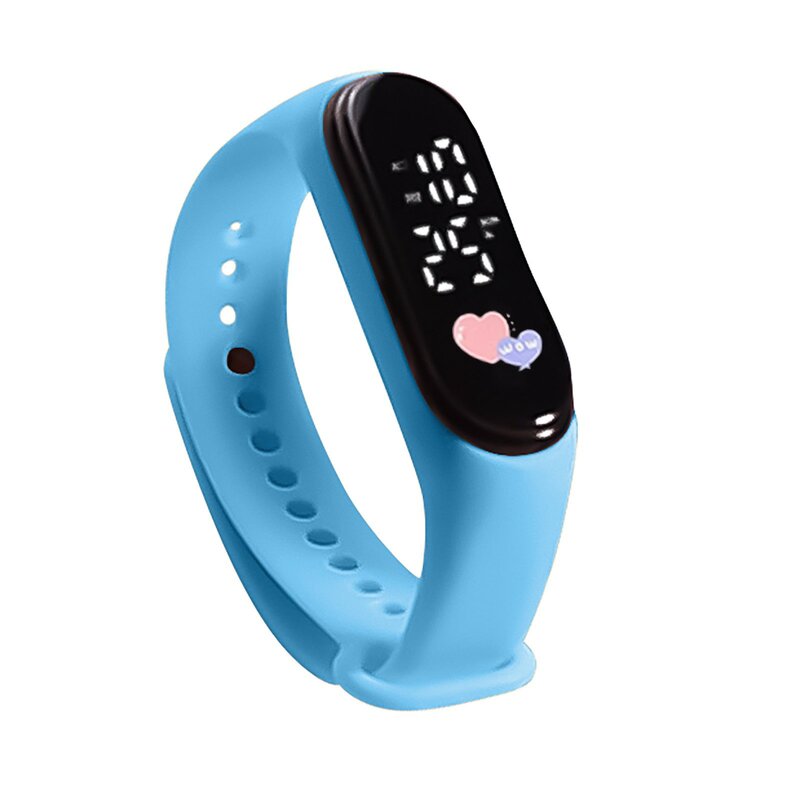 Boy Girl LED cyfrowy elektroniczny zegarek dla dzieci bransoletka sportowa prezent na Boże Narodzenie wodoodporny ekran dotykowy zegarek dla dzieci