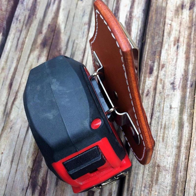 Electrician Tape Measure Tool Bag leather Waist Pocket Pouch Belt Holder for Standard Tape Measures Plumber Carpenter #W0