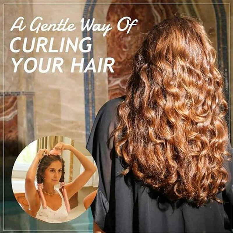Heatless Curling Rod Headband para Mulheres, Soft Hair Curlers, Hair Styling Tools, Curling Ribbon Modeling Set, Acessórios para Cabelo