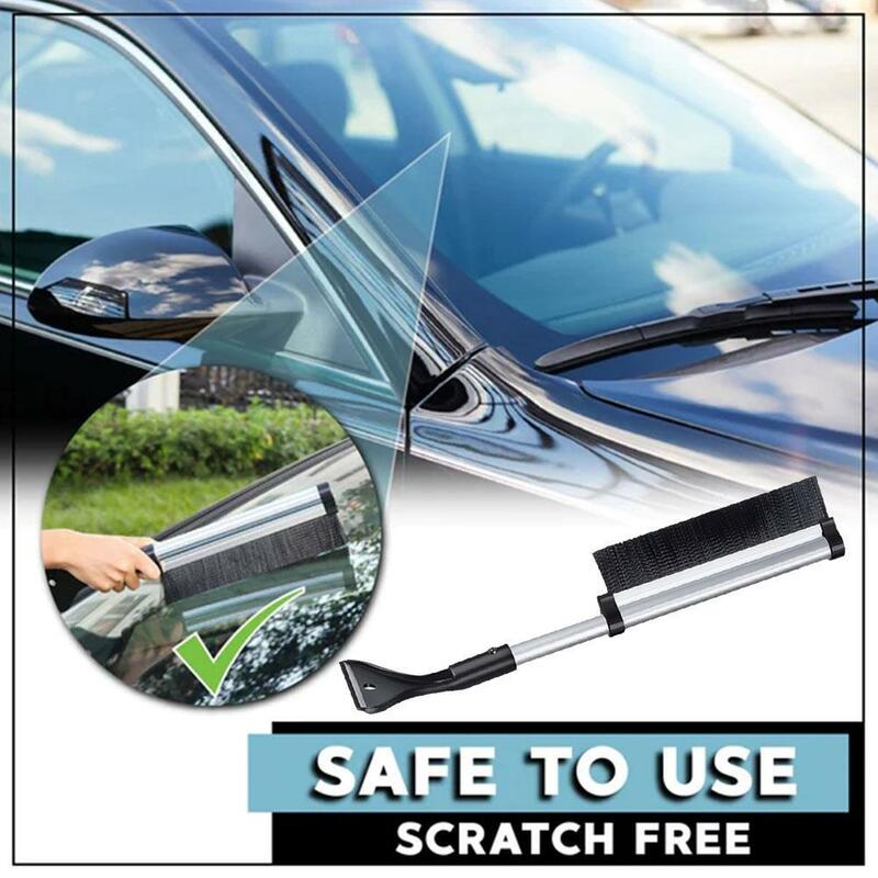 Car Windshield Ice Scraper Glass Winter Brush Stainless Tool Steel Remover Accessories Wash Extendable Cleaner Br K8F1