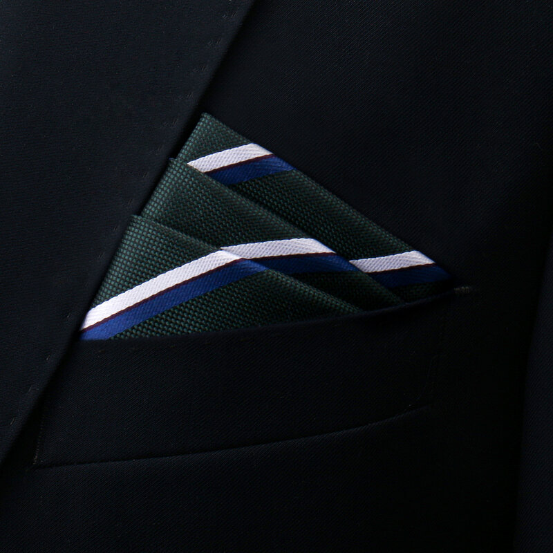 Брендовый платок мужской темно-синий полосатый на День Дурака подходит для формальных вечеринок квадратный Карманный носовой платок аксессуары для костюма мужской галстук