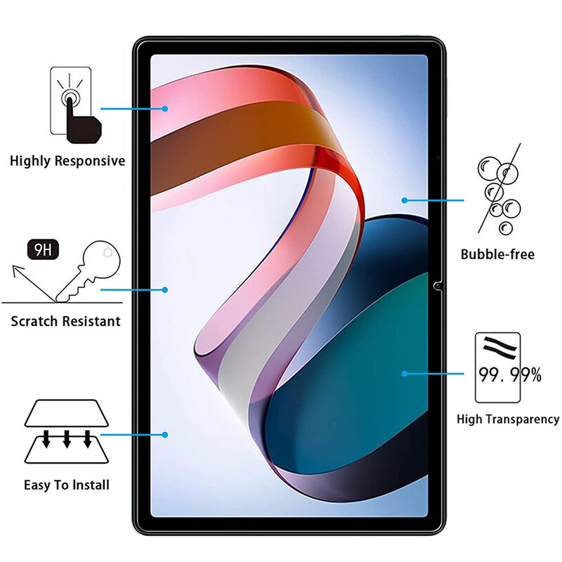 9H Tempered Glass Screen Protector For Xiaomi Redmi Pad 10.6 inch 2022 Tablet Bubble Free Ultra Clear Protective Film