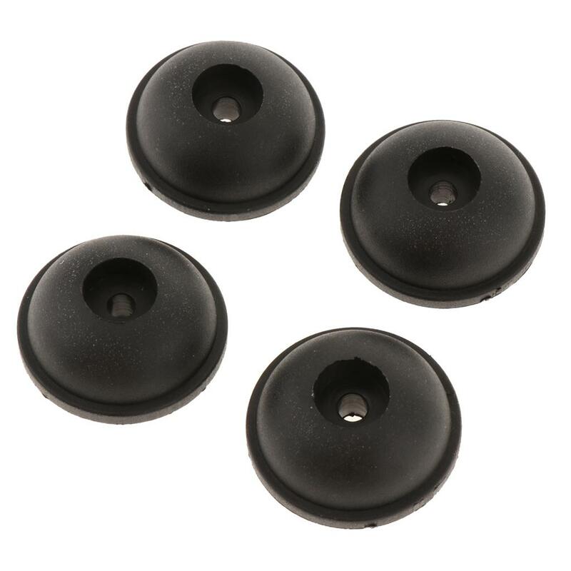 2x2 Pairs Travel Luggage Stud Foot Replacement Bottom Stud Footstand Black