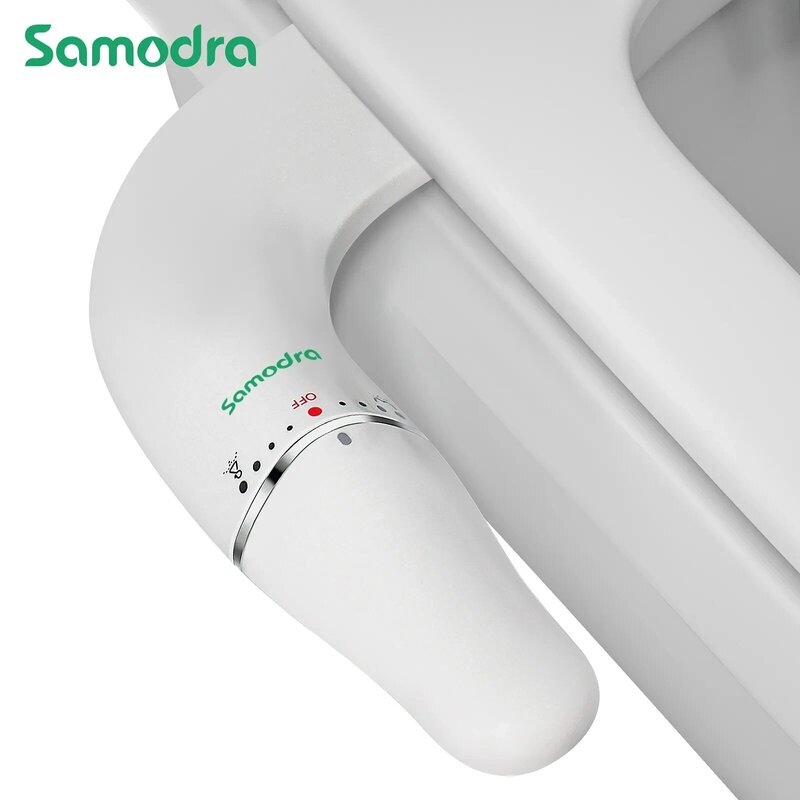 SAMODRA ультратонкое крепление для биде для унитаза-двойное сопло, регулируемое давление воды, неэлектрический опрыскиватель