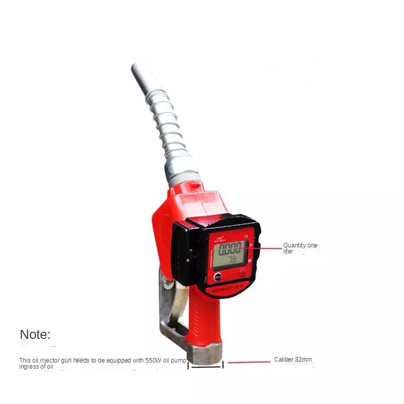 K28 Digital Flow Meter Fueling Nozzle Diesel Kerosene Gasoline Fuel Gun Oil Fill Nozzle Aluminum Refuel Injection Tools New
