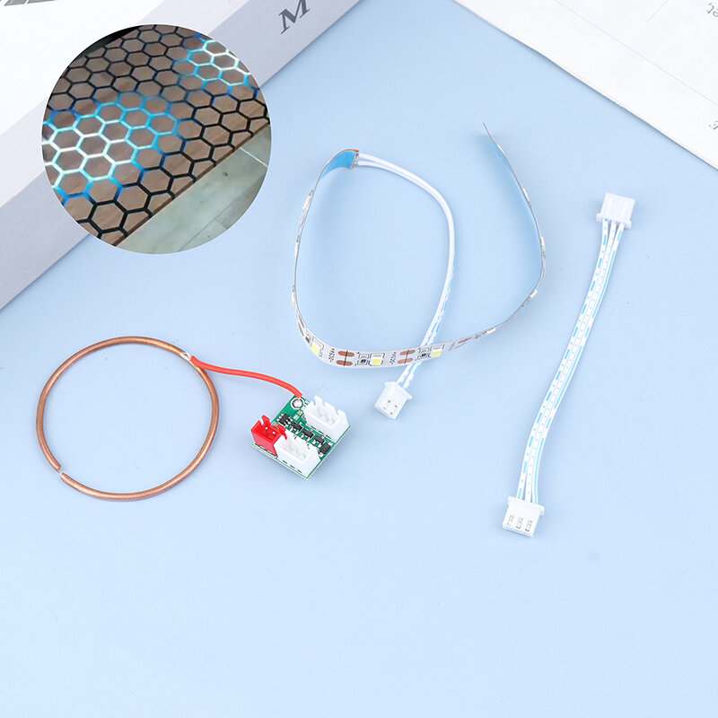 Plastic River Tabela Toque Indução Switch, separação de ar, cinto de luz Set, bobina celular, Light Strip Acessório