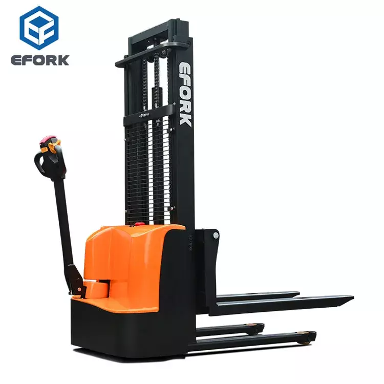 1Ton 1.5Ton Battery Powered Pallet Stacker Walkie Type Forklift Used for EU& American Standard Tray
