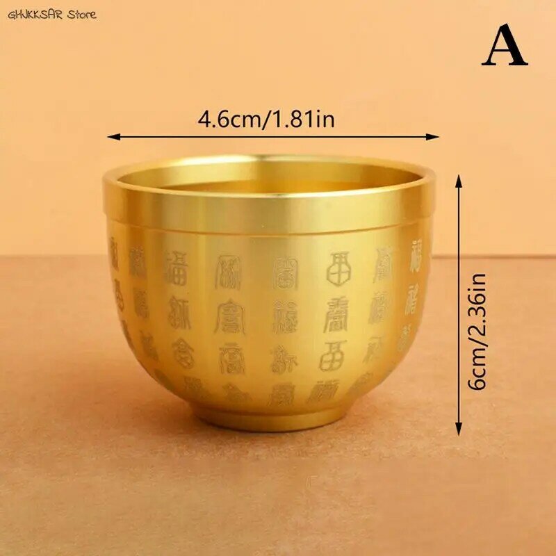 Cenicero pequeño para decoración del hogar, cilindro de arroz Baifu de Cornucopia, adorno de escritorio, regalo de estudio, accesorios de taza, 1 unidad