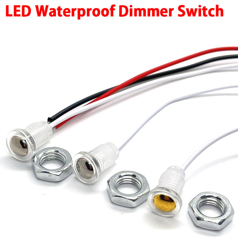 1PCS DC 5V Stepless Touch LED Waterproof Dimmer Switch Connector For LED Strip DIY Bed Closet Cabinet Light