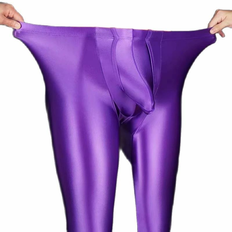 DROZENO New Color Women oleoso lustro collant pantaloni sexy collant pantaloni di seta slim alta elasticità silky yoga swim sport pantaloni lucidi