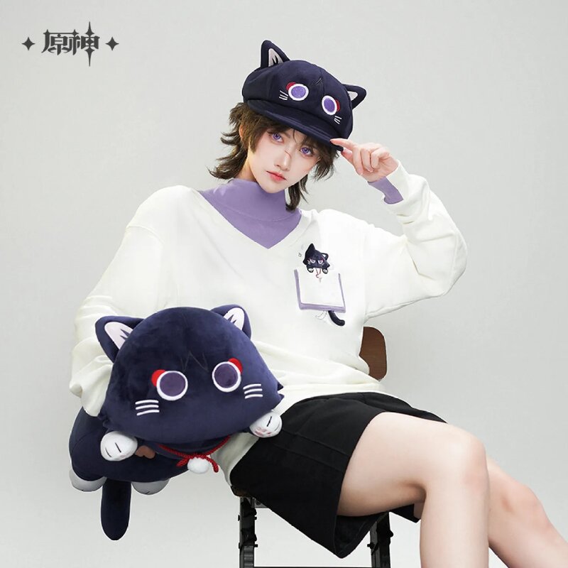 [Genuine] Anime Cosplay Game Genshin Impact Wanderer Fairytale Cat Plush Pillow Cartoon Pendant Soft Accessories Kids Xmas Gift
