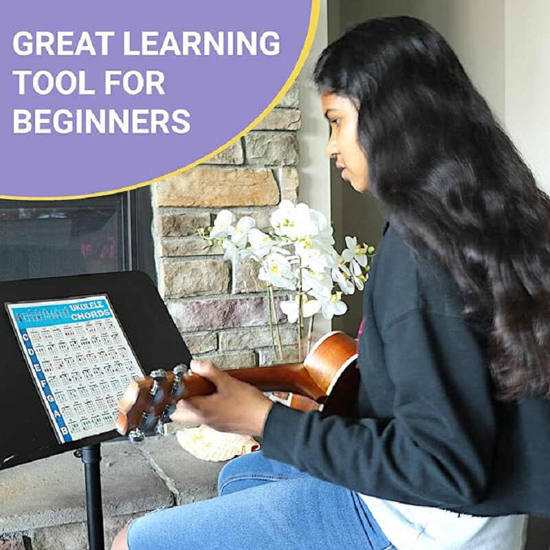Piano Ukelele Akkoord Poster Chart Muziek Educatieve Referentiegids Voor Beginners Leren Progressie Klaslokaal Hangende Foto 'S