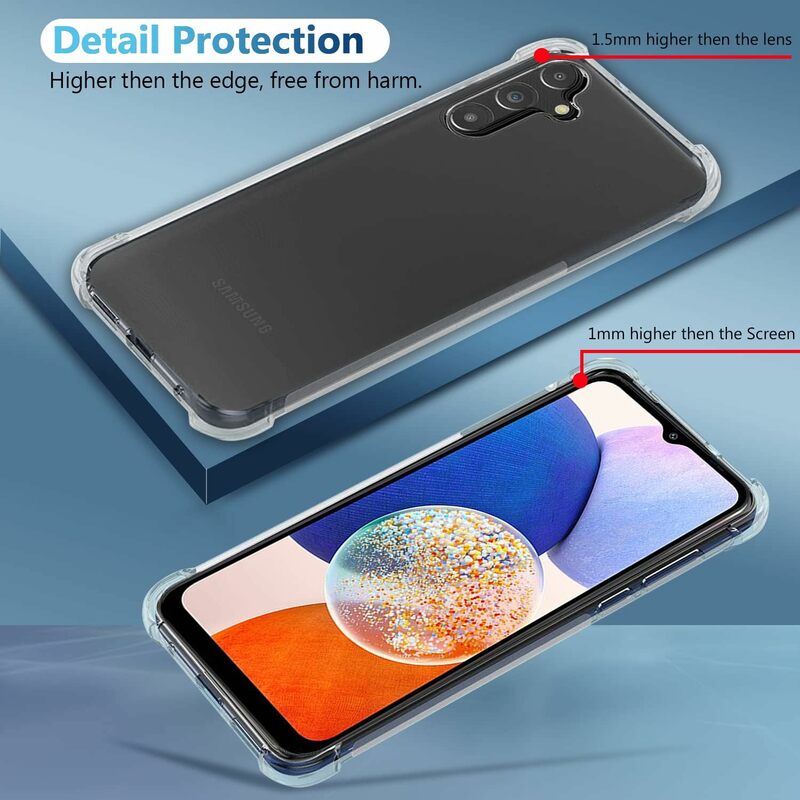 For Samsung Galaxy A04 A04S A04E Case A14 5G A24 4G A34 A54 5G Crystal Clear TPU Shockproof Cover Samsung A13 A23 4G A33 A53 5G
