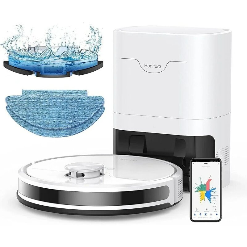 Robot Vacuum Cleaner, Max. Suction Power 3500pa, Laser-guided Robot, Runtime 180 Min, Application Control, Vacuum Cleaner