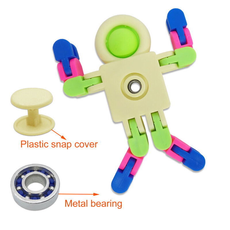 Spaceman ปลายนิ้ว Chain ของเล่นเด็ก Antistress Spinner ผู้ใหญ่ความเครียด Vent Relief Hand Spinner ของเล่น Decompression ของขวัญ