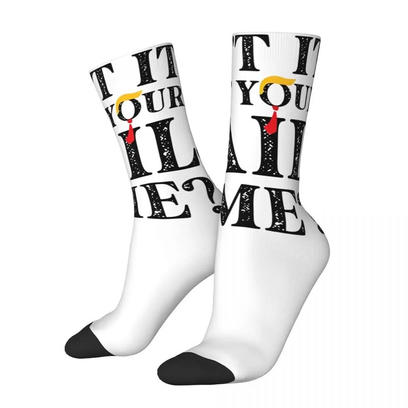 Fashion Men's Women's Isn't It Past Your Jail Time Funny Trump Design Socks Humor Accessories Warm Socks Cute Birthday Present