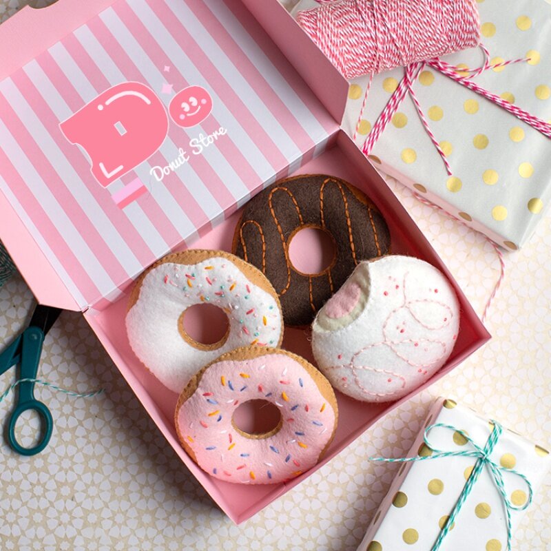 Caja de rosquillas de embalaje de alimentos, productos personalizados impresos de lujo, dulces, postres, pasteles, Mini Donuts