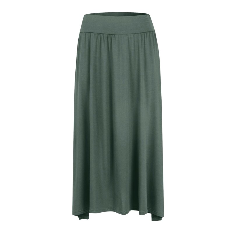 Casual Streetwear Long Skirts Women Summer High Waist Slimming Skirt Female Elegant Stretch High Waist Solid Color Skirt