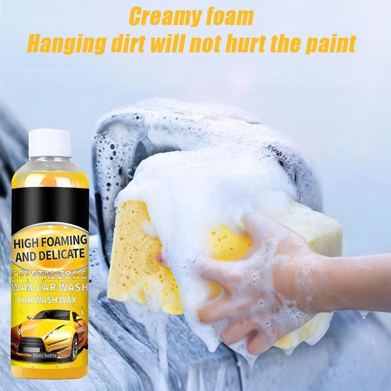 Car Shampoo Exterior 3.2oz High Concentration Foaming Car Cleaner Liquid Safe Neutral Formula Car Shampoo For Stubborn Stains