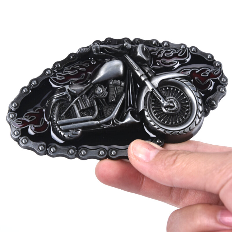Hebilla de cinturón de aleación para modelado de motocicleta Punk, hebilla occidental para cinturones, herramienta de Metal para vaquero y Vaquera, 1,5 pulgadas de ancho, 1 unidad