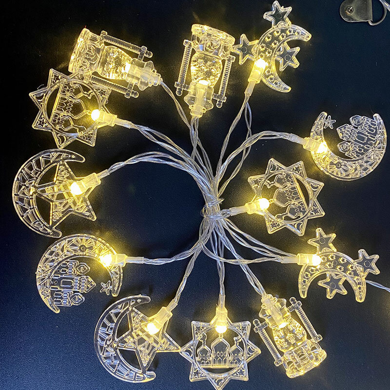 LED Light Ornaments Ramadan Lanterna, Noite Lâmpada Decorações, Home Party