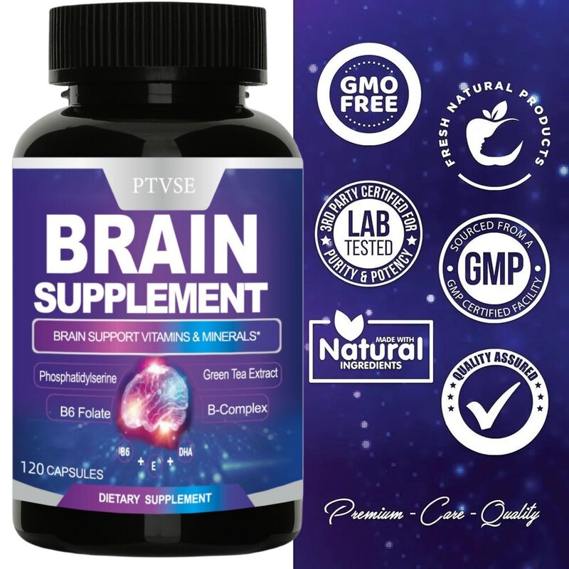 Nootropic Brain Supplement Capsules Improves Brain Memory Natural Neurocognitive Enhancement Brain Booster Supplements
