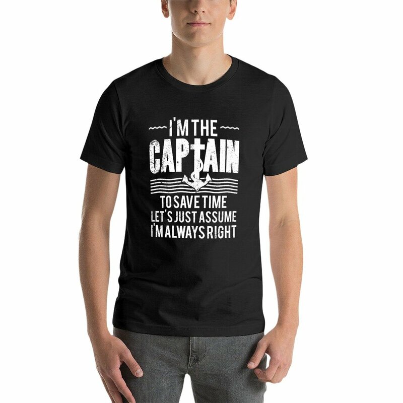 Футболка с надписью «Капитан лодки всегда прав», «Я капитан», блузка, дизайн на заказ, для ваших собственных спортивных фанатов, мужская тренировочная рубашка