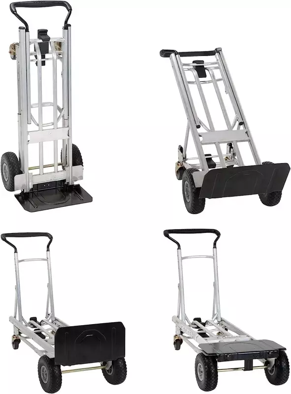 Handtruck, 4 in 1, Steel Folding Hand Truck Assisted Hand Truck Easy Maneuver Durable