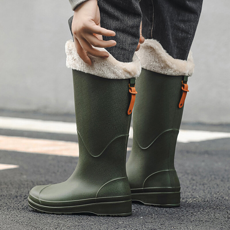 New Rain Boots High-top Same Style for Men and Women Waterproof Shoes Long Boots Rubber Shoes Lightweight Non-slip Overshoes