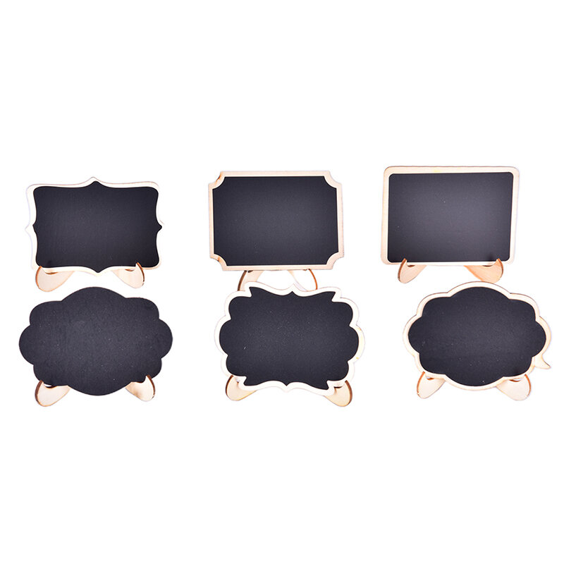 Mini tableau noir en bois, 6 styles, support pour petits messages