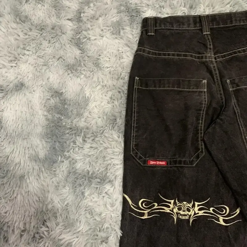 Pantalones vaqueros Harajuku para hombre y mujer, jeans sueltos con bordado de patrón retro de hip-hop, pantalones negros góticos, Pantalones anchos de cintura alta, Y2K, nuevo