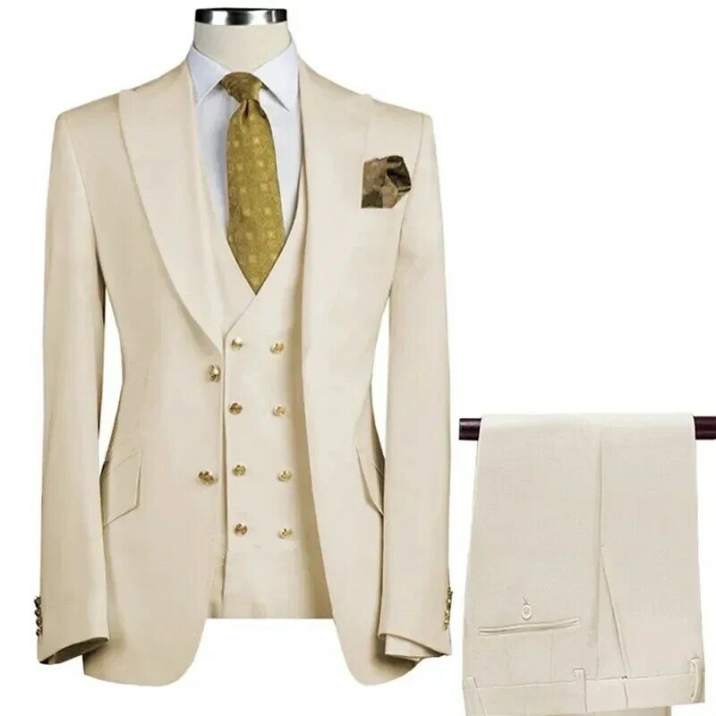 Костюмные брюки, жилет, двубортный, изготовленный на заказ/модная мужская повседневная эксклюзивная деловая Свадебная куртка для жениха, блейзеры, пальто