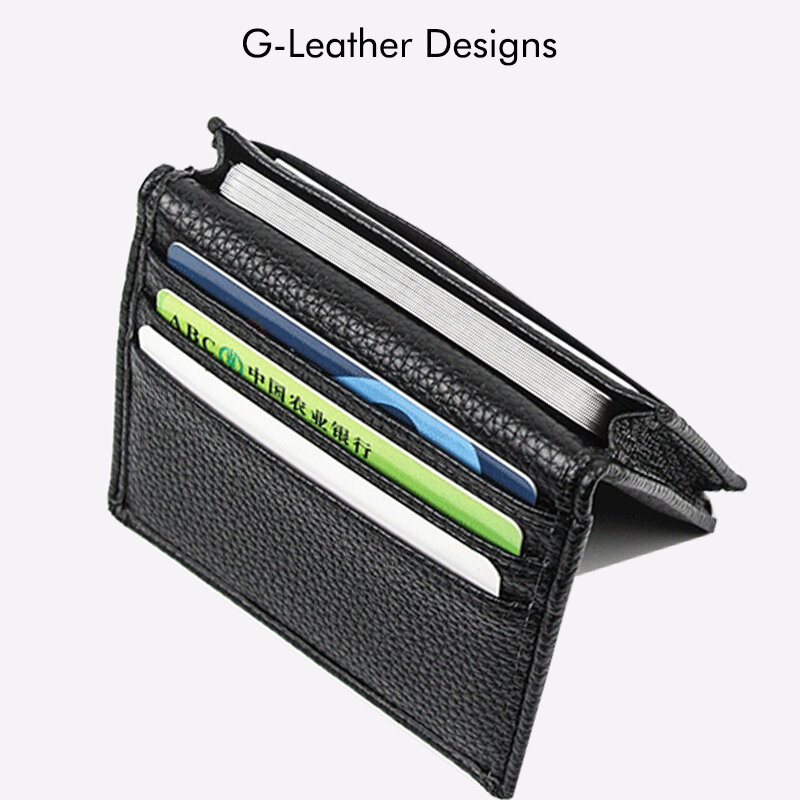 High Quality Vegan Leather Biford Card Holder Case Pebbled Embossed Card Wallet Soft Small Name Card Purse