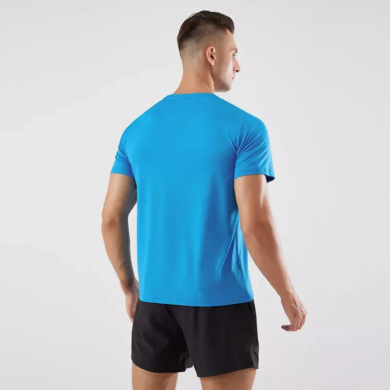 Camiseta de manga corta de secado rápido para hombre, ropa deportiva holgada para correr, gimnasio, entrenamiento y ejercicio, Tops ligeros
