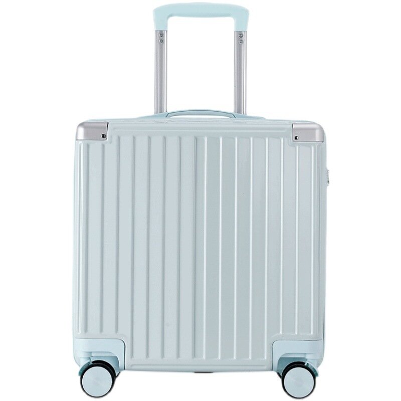 (008) valigia piccola per uomo e donna, valigetta d'imbarco leggera da 18 pollici, trolley universale, carino