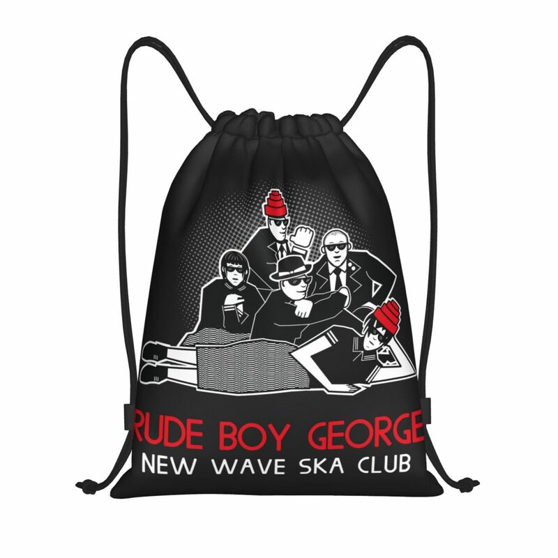 Niestandardowy niegrzeczny chłopiec George torby ze sznurkiem do treningu plecaki do jogi kobiety mężczyźni nowofalowe siłownia klubu Ska