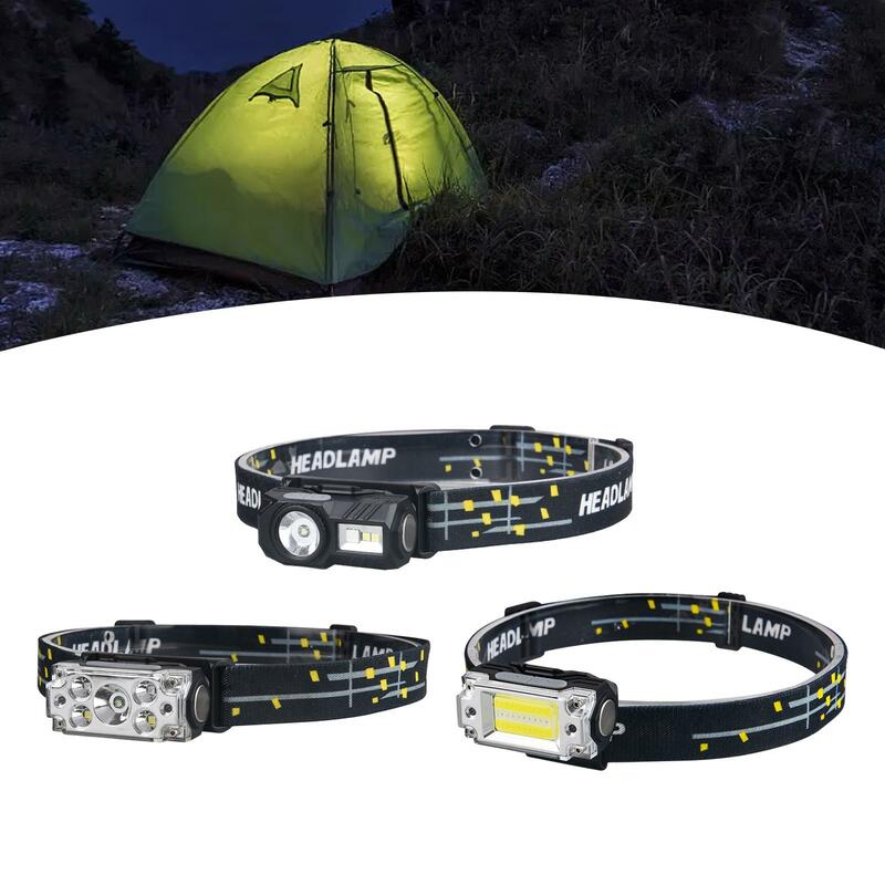 Scheinwerfer 5 Beleuchtungs modi Arbeits lampe verstellbare Stirnband Stirn lampen LED-Scheinwerfer zum Laufen Camping Angeln Jagd Gehen