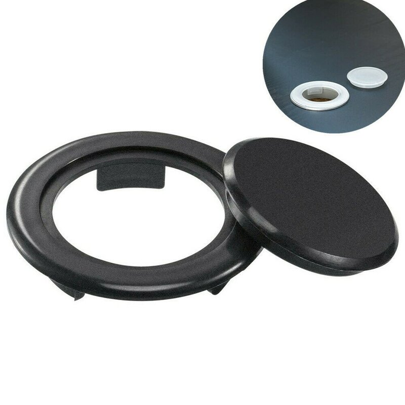Tapón de anillo para agujero de sombrilla, Juego de tapa de anillo para mesa de jardín y Patio, 2 pulgadas, color negro, estabilizador