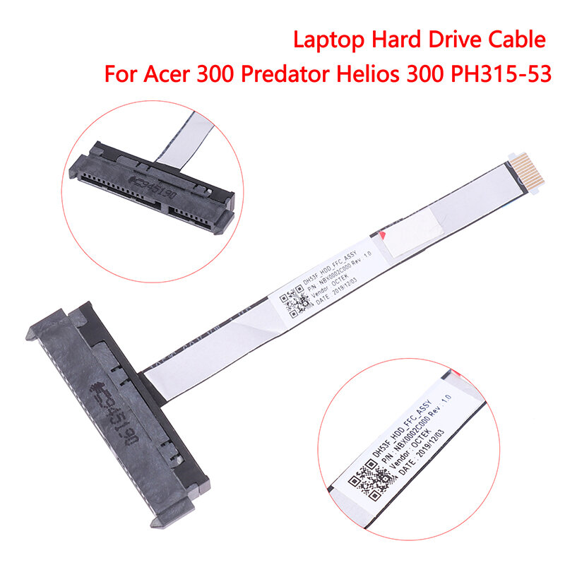 SATA Hard Drive Connector, HDD, SSD Connector, Cabo Flex para Acer Nitro 5, AN515-51, AN515-52, AN515-53, AN515-54, AN715-51, N18C3, N17C1