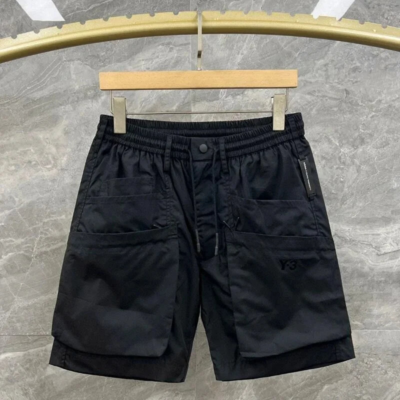Pantalones cortos transpirables para hombre, ropa de calle masculina de estilo coreano, color negro, ideal para el Día de San Valentín, verano, 2024