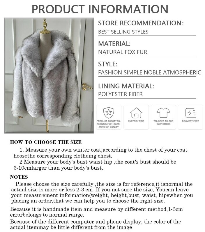 Women Fox Fur Jacket Real Fur Coat Jackets For Women Suit Collar Best Selling Winter Natural Fox Fur Coat