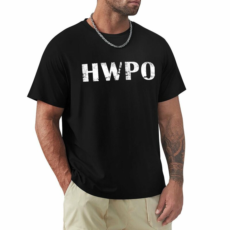 HWPO Grunge Black T-Shirt Blouse anime clothes customizeds plain T-shirts for men cotton